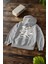 Unisex Oversize Kapüşonlu Standart Gri Geniş Kesim Uzun Kol Sıcak Tutan Baskılı Sweatshirt 2