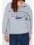 Kadın Moda Şık Bol Fermuarlı Yaka Düşük Kol Uzun Fermuarlı Baskılı Kalın Içi Polarlı Örme Sweatshirt 4