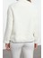 Kadın Moda Şık Oversize Dik Yaka Reglan Kol Standart Çıtçıt Kapamalı Peluş Örme Spor Sweatshirt 5