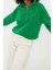 Kadın Moda Şık Regular Fermuarlı Yaka Düşük Kol Regular Fermuar Detaylı Polar Örme Sweatshirt 2