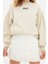Kadın Bisiklet Yaka Balon Kol Kalın Içi Polarlı Minimal Baskılı Balon Kol Örme Sweatshirt 1