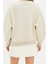 Kadın Bisiklet Yaka Balon Kol Kalın Içi Polarlı Minimal Baskılı Balon Kol Örme Sweatshirt 5