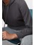 Kadın Moda Şık Regular Kapüşonlu Standart Kol Regular Antrasit Basic Ince Örme Sweatshirt 3