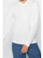 Kadın Moda Şık Regular Kapüşonlu Standart Kol Regular Basic Ince Örme Sweatshirt 3