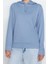 Kadın Moda Şık Regular Kapüşonlu Standart Kol Regular Ince Örme Sweatshirt 2
