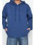 Kadın Moda Bol Kapüşonlu Düşük Kol Uzun Kalın Içi Polarlı Cep Detaylı Normal Kalıp Örme Sweatshirt 2