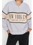 Kadın Fermuarlı Yaka Düşük Kol Melanj Basic Baskılı Kalın Içi Polarlı Örme Sweatshirt 2