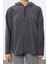 Kadın Moda Şık Bol Kapüşonlu Düşük Kol Uzun Kalın Polar ve Fermuarlı Geniş Kalıp Örme Sweatshirt 1