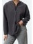 Kadın Moda Şık Bol Kapüşonlu Düşük Kol Uzun Kalın Polar ve Fermuarlı Geniş Kalıp Örme Sweatshirt 3
