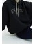 Kadın Moda Şık Relaxed Kapüşonlu Düşük Kol Uzun Kalın Içi Polarlı Triko Bant Detaylı Örme Sweatshirt 2