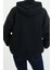 Kadın Moda Şık Relaxed Kapüşonlu Düşük Kol Uzun Kalın Içi Polarlı Triko Bant Detaylı Örme Sweatshirt 5