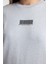 Kadın Bisiklet Yaka Balon Kol Kalın Içi Polarlı Minimal Baskılı Balon Kol Örme Sweatshirt 4