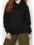 Kadın Moda Şık Oversize Kapüşonlu Düşük Kol Uzun Kalın Içi Polarlı Geniş Kalıp Basic Örme Sweatshirt 3