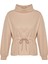 Kadın Moda Regular Dik Yaka Standart Kol Regular Selanik Triko Büzgülü Normal Kalıp Örme Sweatshirt 1