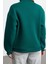 Kadın Moda Şık Bol Fermuarlı Yaka Düşük Kol Uzun Fermuarlı Baskılı Kalın Içi Polarlı Örme Sweatshirt 5