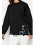 Kadın Tesettür Bisiklet Yaka Standart Kol Dantel Detaylı Dalgıç Scuba Örme Sweatshirt 2