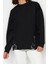 Kadın Tesettür Bisiklet Yaka Standart Kol Dantel Detaylı Dalgıç Scuba Örme Sweatshirt 3