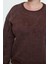 Kadın Büyük Beden Moda Şık Oversize Bisiklet Yaka Düşük Kol Regular Içi Polarlı Örme Sweatshirt 4