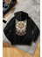 Unisex Oversize Kapüşonlu Standart Kol Standart Geniş Kesim Uzun Kol Sıcak Tutan Baskılı Sweatshirt 2