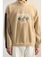 Unisex Oversize Dik Yaka Standart Kol Standart Geniş Kesim Fermuar Şehir Nakışlı Polar Sweatshirt 1