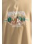 Unisex Oversize Dik Yaka Standart Kol Standart Geniş Kesim Fermuar Şehir Nakışlı Polar Sweatshirt 5
