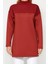 Kadın Tesettür Moda Şık Regular Dik Yaka Standart Kol Regular Örme Sweatshirt Tunik 5