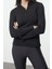 Kadın Dik Yaka Standart Kol Standart Ekstra Sıcak Tutan Fermuarlı Polar Kışlık Örme Spor Sweatshirt 2