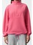 Kadın Moda Şık Regular Fermuarlı Yaka Düşük Kol Regular Fermuarlı Polar Normal Kesim Örme Sweatshirt 1