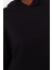 Kadın Moda Regular Kapüşonlu Düşük Kol Regular Normal Kalıp Basic Kalın Içi Polarlı Örme Sweatshirt 3