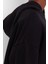 Kadın Moda Regular Kapüşonlu Düşük Kol Regular Normal Kalıp Basic Kalın Içi Polarlı Örme Sweatshirt 4