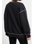 Kadın Bol Bisiklet Yaka Düşük Kol Uzun Normal Kalıp Karyoka Dikişli Kalın Polarlı Örme Sweatshirt 5