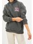 Kadın Oversize Kapüşonlu Düşük Kol Uzun Sırt Baskı Geniş Kalıp Kalın Içi Polarlı Örme Sweatshirt 4