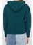 Kadın Moda Regular Kapüşonlu Düşük Kol Regular Normal Kalıp Basic Kalın Içi Polarlı Örme Sweatshirt 5