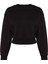 Kadın Moda Şık Crop Dik Yaka Düşük Kol Crop Rahat Kesim Crop Basic Kalın Içi Polarlı Örme Sweatshirt 1