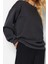Kadın Moda Oversize Bisiklet Yaka Düşük Kol Uzun Rahat Kesim Basic Kalın Içi Polarlı Örme Sweatshirt 3