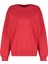 Kadın Moda Oversize Bisiklet Yaka Düşük Kol Uzun Rahat Kesim Basic Kalın Içi Polarlı Örme Sweatshirt 1
