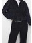 Kadın Crop Fermuarlı Yaka Düşük Kol Crop Eskitme Kalın Içi Polarlı Rahat Kesim Crop Örme Sweatshirt 2