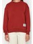 Kadın Moda Şık Regular Bisiklet Yaka Düşük Kol Regular Etiket Detaylı Örme Sweatshirt 1