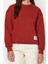 Kadın Moda Şık Regular Bisiklet Yaka Düşük Kol Regular Etiket Detaylı Örme Sweatshirt 2