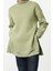 Kadın Moda Oversize Dik Yaka Düşük Kol Uzun Geniş Kalıp Fermuarlı Kalın Içi Polarlı Örme Sweatshirt 3