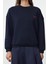 Kadın Moda Şık Regular Bisiklet Yaka Düşük Kol Regular Nakışlı Sweatshirt 1