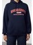 Kadın Oversize Kapüşonlu Standart Kol Standart Kalın Polarlı Baskılı Geniş Kalıp Örme Sweatshirt 1