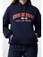 Kadın Oversize Kapüşonlu Standart Kol Standart Kalın Polarlı Baskılı Geniş Kalıp Örme Sweatshirt 2