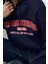 Kadın Oversize Kapüşonlu Standart Kol Standart Kalın Polarlı Baskılı Geniş Kalıp Örme Sweatshirt 3