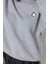 Kadın Bisiklet Yaka Standart Kol Animal Nakışlı Normal Kalıp Kalın Içi Polarlı Örme Sweatshirt 2