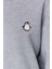 Kadın Bisiklet Yaka Standart Kol Animal Nakışlı Normal Kalıp Kalın Içi Polarlı Örme Sweatshirt 5