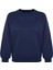Kadın Moda Şık Oversize Bisiklet Yaka Düşük Kol Uzun Rahat Kalıp Basic Reglan Kol Örme Sweatshirt 1