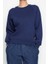 Kadın Moda Şık Oversize Bisiklet Yaka Düşük Kol Uzun Rahat Kalıp Basic Reglan Kol Örme Sweatshirt 4
