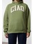 Kadın Bol Kapüşonlu Düşük Kol Uzun Kalın Polarlı Slogan Baskılı Geniş Kesim Örme Sweatshirt 1