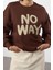 Kadın Moda Regular Bisiklet Yaka Düşük Kol Regular Slogan Nakışlı Normal Kalıp Kalın Örme Sweatshirt 2